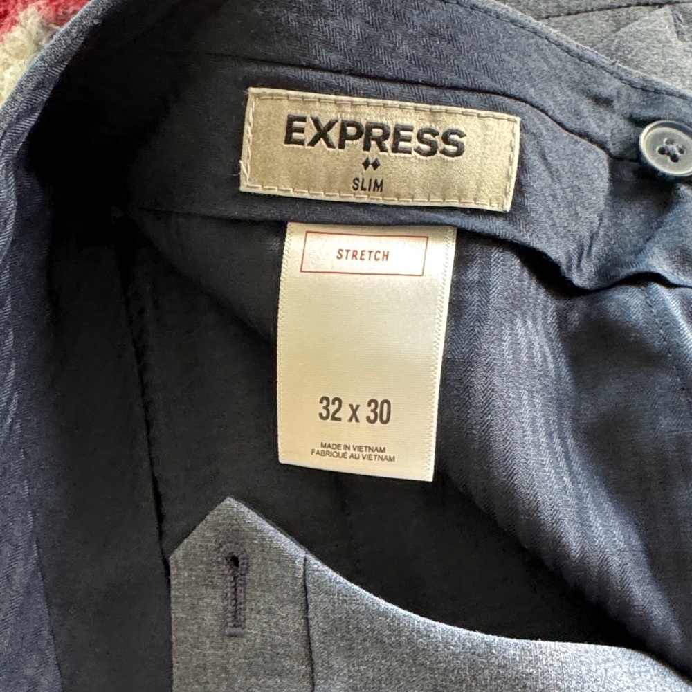 Express Charcoal Slim Stretch Trousers